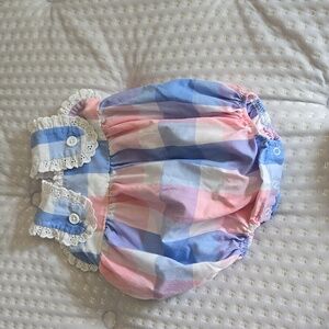 Beaufort Bonnent gingham onesie/bubble 12 months